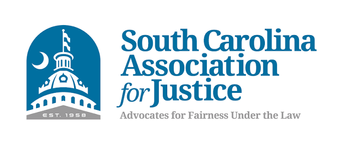 Logo Recognizing The Farmer Law Firm's affiliation with the South Carolina Association for Justice (SCAJ)